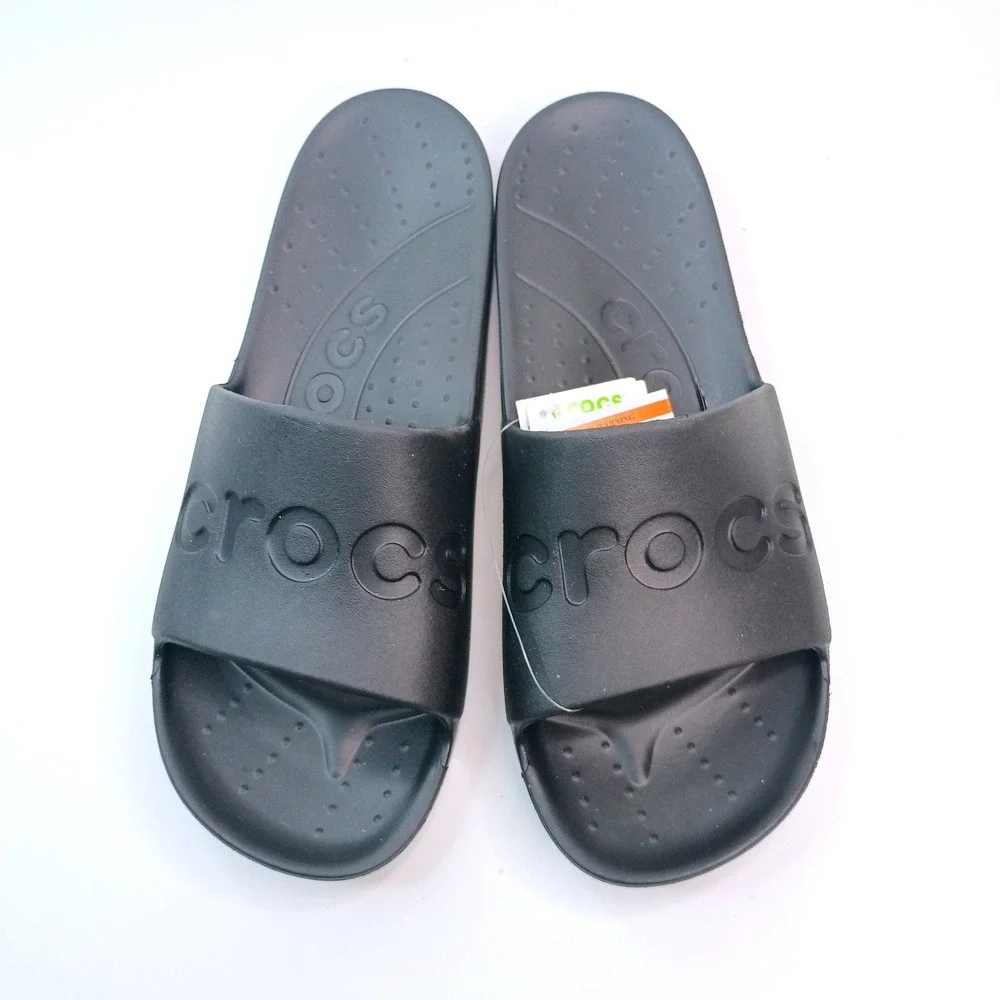 Crocs Slide Black Lightweight Comfort Sandals 210088-001 Mens 11 Womens 12‎